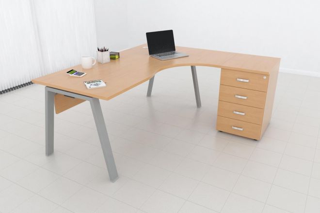 mesa de trabajo con cajones